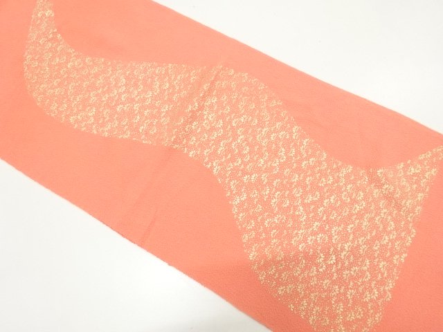 JAPANESE KIMONO / UNUSED CHIJIMI FABRIC / GOLD-PAINTED OBIAGE